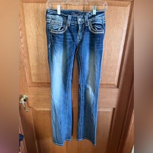 Miss Me Blue Distressed Bootcut Jeans